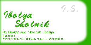 ibolya skolnik business card